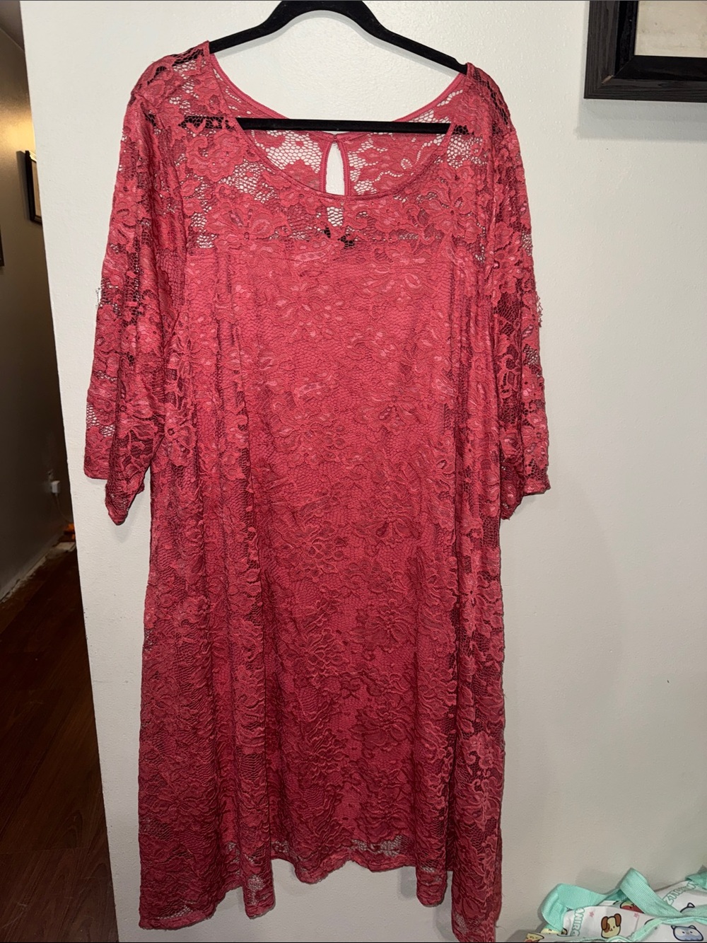 Lane Bryant Rose Lace Overlay Dress